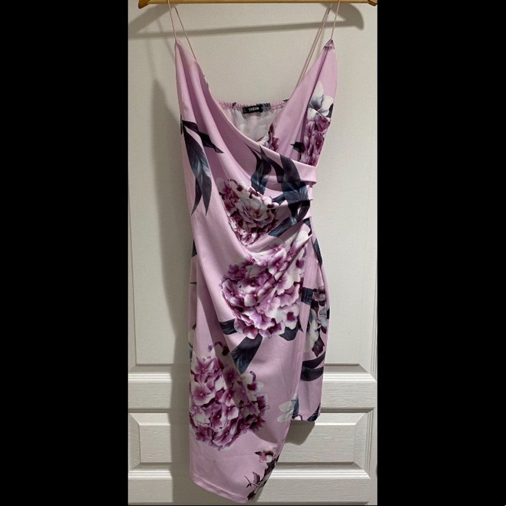 Shein Flower Print Asymmetric Dress